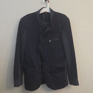 Vintage Mondo Men's Navy and Gray Jacket